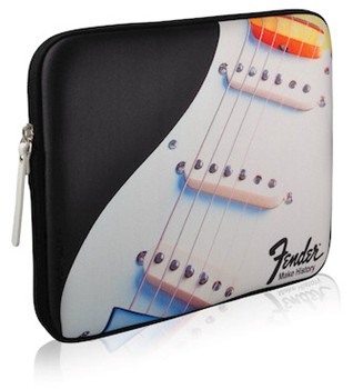 Fender iPad Protective Zippered Black Strat Sleeve by for