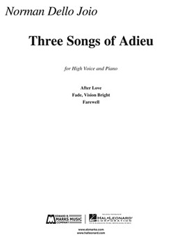 Norman Dello Joio - Three Songs of Adieu by Dello Joio Norman for