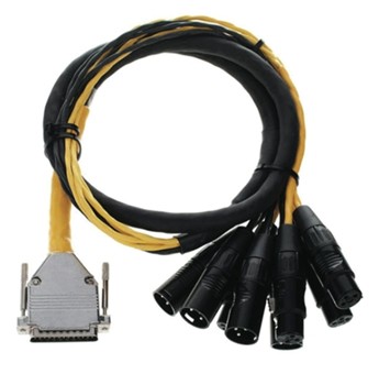 DB25 XLR M+F AES/EBU DigiSnake 4' by for