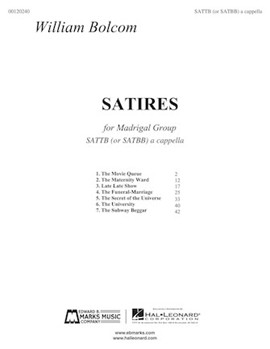 Satires by Bolcom WIlliam for SATTB a cappella