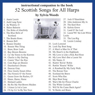 52 Scottish Songs for All Harps by - Sylvia Woods - for