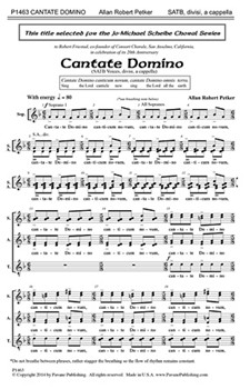 Cantate Domino by Petker Allan Robert for SATB divisi a cappella