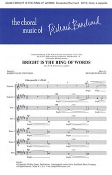 Bright Is the Ring of Words by Burchard Richard for SSAATTBB a cappella