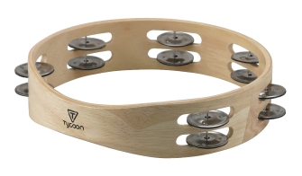 Round Wooden Tambourine by for