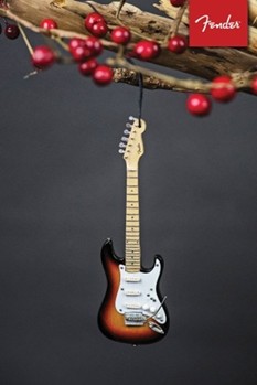 Fender Sunburst Strat - 6 inch. Holiday Ornament by for