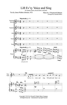Lift Ev'ry Voice and Sing by Johnson J Rosamond - Robles Zanaida - for SATB