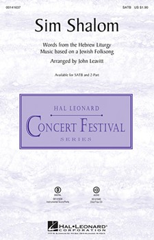 Sim Shalom by - Leavitt John - for SATB