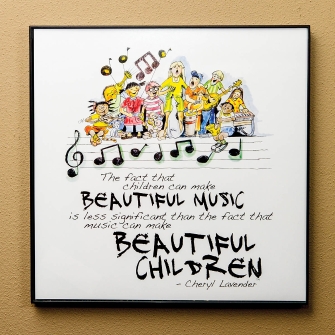 Beautiful Music Beautiful Children Print by Lavender Cheryl for