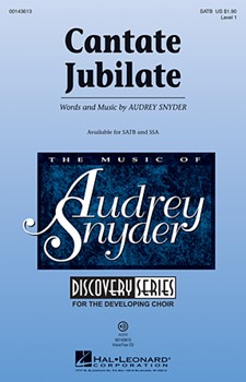 Cantate Jubilate by Snyder Audrey for SATB and Piano