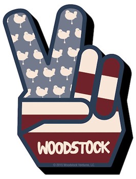 Woodstock Peace - Chunky Magnet by for