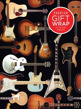 Hal Leonard Wrapping Paper - Guitar Retro Theme by for