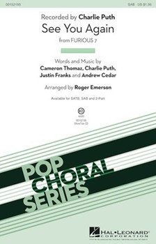 See You Again by Thomaz Puth Franks - Emerson Roger - Charlie Puth for SAB and Piano