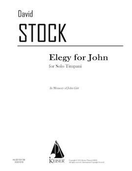 Elegy for John for Solo Timpani [timpani] Stock