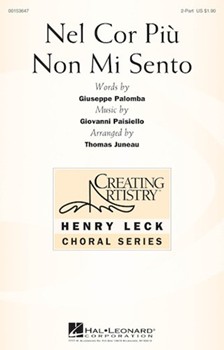 Nel cor piu non mi sento by Paisiello Giovanni - Juneau Thomas - Giuseppe Palomba for 2-Part and Piano