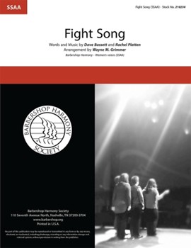 Fight Song by Bassett and Platten - Grimmer Wayne M. - for SSAA a cappella