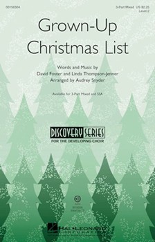 Grown-Up Christmas List by Foster and Thompson Jenner - Snyder Audrey - for 3-Part Mixed and Piano