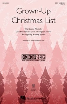Grown-Up Christmas List by Foster and Thompson Jenner - Snyder Audrey - for SSA and Piano