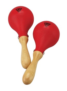 Red Mini Low-Pitched Plastic Maracas by for