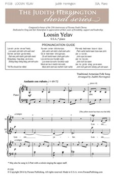 Loosin Yelav by Armenian Folk Song - Herrington Judith - for SSA and Piano