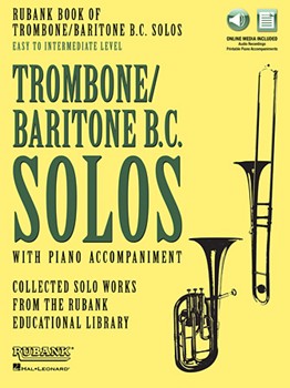 Rubank Book of Trombone/Baritone BC Solos Easy to Intermediate w/online audio Tbm/BariBC