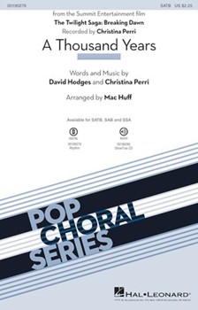 Thousand Years by Hodges and Perri - Huff Mac - Christina Perri for SSA and Piano