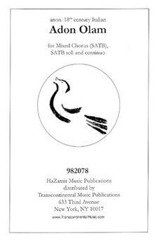 Adon Olam by - Jacobson Joshua - for SATB