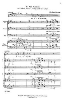 Ki Anu Amecha by Fromm Herbert for SATB