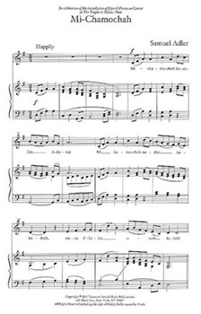 3 Liturgical Settings by Adler Samuel for SAB and Piano