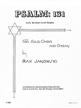 Psalm 131 by Janowski Max for SATB