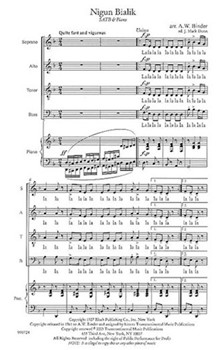 Nigun Bialik by - Binder A W - for SATB (a wordless Chassidic Song)