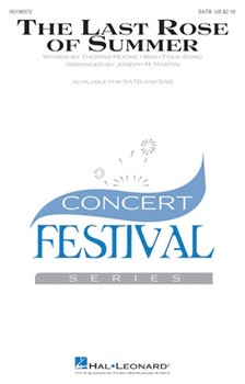 Last Rose of Summer by Irish Folk Song - Martin Joseph M - Thomas Moore for SAB and Piano