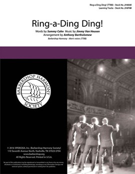 Ring-a-Ding Ding by Van Heusen Jimmy - Bartholomew Anthony - Sammy Cahn for TTBB a cappella