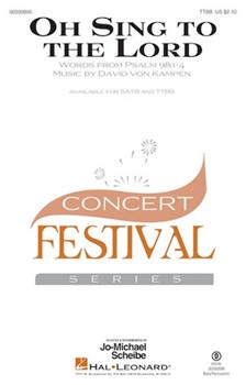 Oh Sing to the Lord by von Kampen David for TTBB and Piano (Psalm 98)