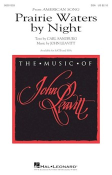 Prairie Waters by Night by Leavitt John Carl Sandburg for SSA and Piano