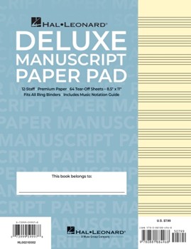 Manuscript Paper (Deluxe Pad)(Blue Cover) - Mnsc