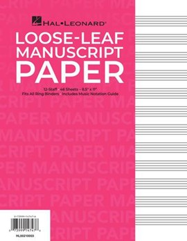 Manuscript Paper--loose Leaf Standard by for Manu Paper (12 Stave - 8.5 x 11 Loose Leaf)