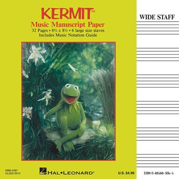 Kermit Music Manuscript Paper by Wide Line - Tear-out - for Manu Paper