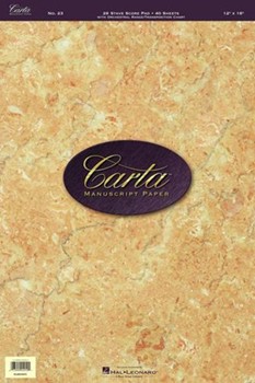 Carta Score Pad #23 by for Manu Paper (26 Stave - 12" X 18" 40 Sheet)