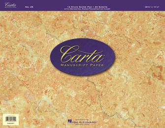 Carta Manuscript Paper #25 by for Manu Paper (14 Stave - 14+ x 11.5 Orch)