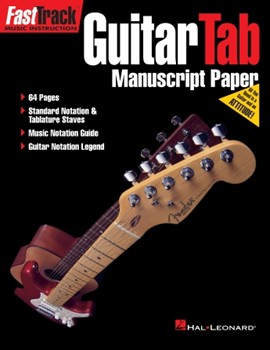 Guitar Tab Manuscript Paper by for Tablature (5 Stave)