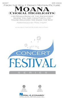 Moana Choral Highlights by Foa'i Opetaia - Huff Mac - Opetaia Foa'i for SATB and Piano