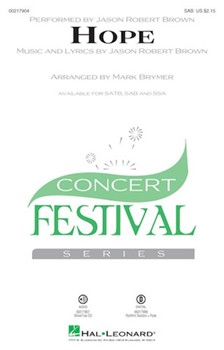 Hope by Brown Jason Robert - Brymer Mark - Kristin Chenoweth for SAB and Piano