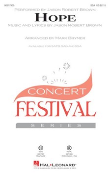 Hope by Brown Jason Robert - Brymer Mark - Kristin Chenoweth for SSA and Piano