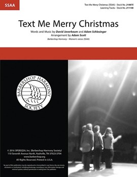 Text Me Merry Christmas by Javerbaum and Schlesin - Scott Adam - for SSAA a cappella