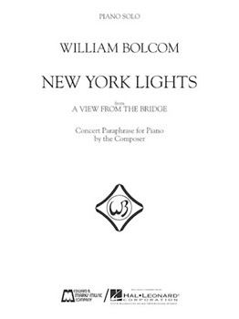 E B Marks Bolcom   New York Lights - Piano Solo Sheet