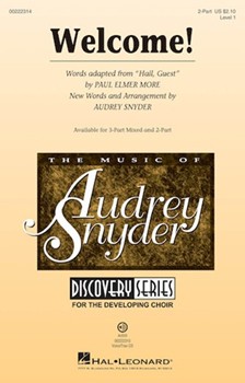 Welcome by Welsh Carol Tune - Snyder Audrey - Paul Elmer More for 2-Part and Piano