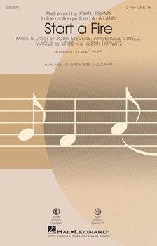Start a Fire by De Vries Marius - Huff Mac - John Legend for 2-Part and Piano