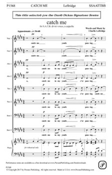 Catch Me by Leftridge Charlie for SATB a cappella