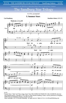 Sandburg Trilogy by Adams Jonathan for SATB and Piano
