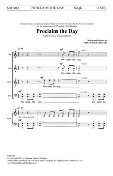 Proclaim the Day by Singh Vijay for SATB a cappella